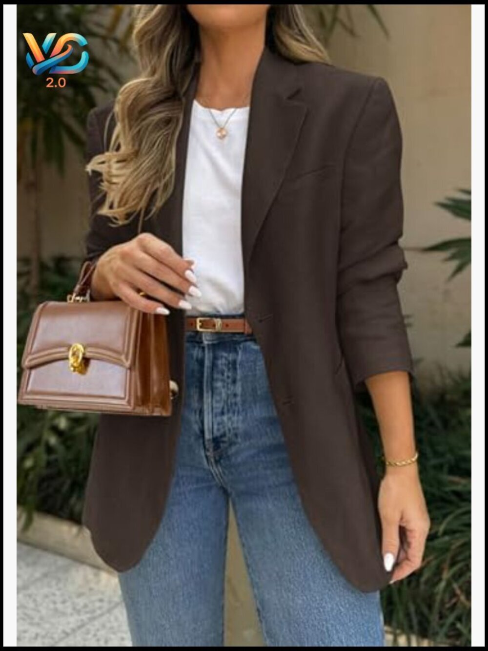 Women's Business Casual Blazer Long Sleeve Lapel Open Front Suit Jacket - Picture 3 of 7